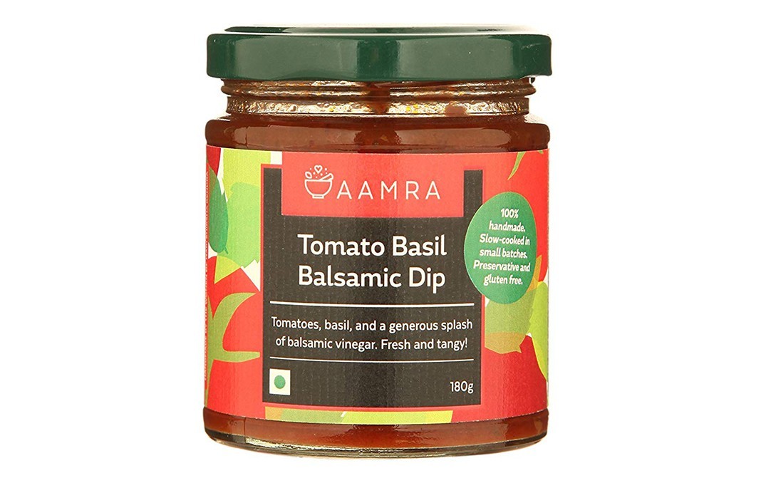 Aamra Tomato Basil Balsamic Dip   Jar  180 grams